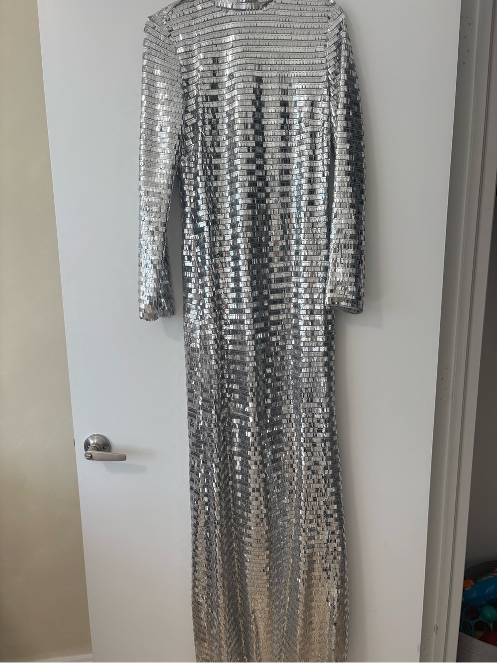 Simon Miller Silver Sequin Maxi Dress - Picture 1 of 7